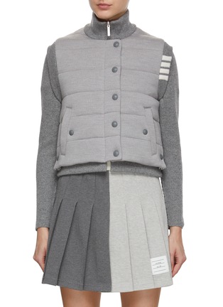 Main View - Click To Enlarge - THOM BROWNE  - 4 Bar Reversible Funnel Neck Jacket