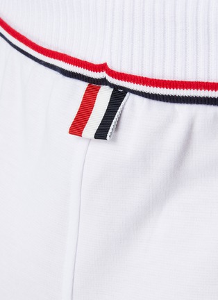  - THOM BROWNE  - Tricoloured Stripe Waistband Sweat Shorts