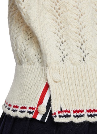  - THOM BROWNE - Cable Pointelle Stitch Cardigan