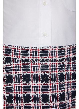  - THOM BROWNE  - A-Line Tweed Midi Skirt