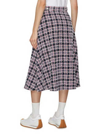 Back View - Click To Enlarge - THOM BROWNE  - A-Line Tweed Midi Skirt