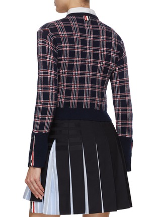 Back View - Click To Enlarge - THOM BROWNE  - Cropped Cashmere Cardigan