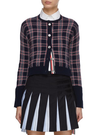 Main View - Click To Enlarge - THOM BROWNE  - Cropped Cashmere Cardigan