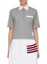 Main View - Click To Enlarge - THOM BROWNE  - Oxford Trimmed Polo Shirt