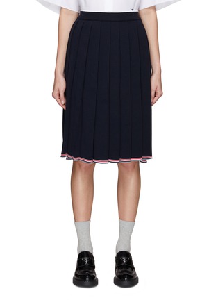 Main View - Click To Enlarge - THOM BROWNE  - Tricolour Pleated Skirt