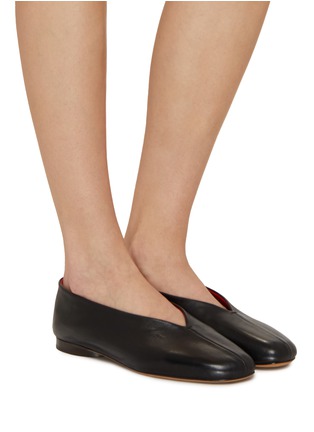 Figure View - Click To Enlarge - MANSUR GAVRIEL - Glove Leather Ballerina Flats