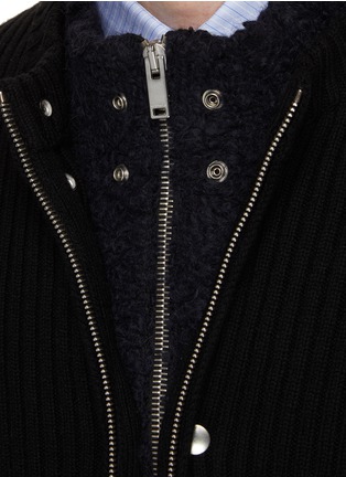 JIL SANDER | Ribbed Knit Zip Up Cardigan | Men | Lane Crawford