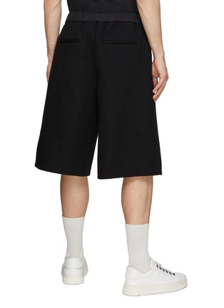 Back View - Click To Enlarge - JIL SANDER - Felted Wool Shorts