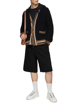 Figure View - Click To Enlarge - JIL SANDER - Felted Wool Shorts