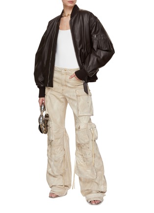 Fern Low Rise Cargo Pants in White - The Attico