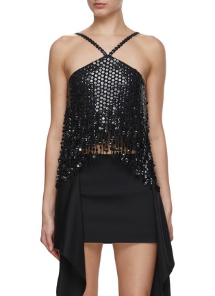 Main View - Click To Enlarge - THE ATTICO - Sequin Fringe Top