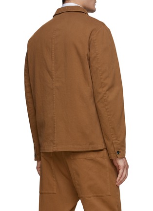 Back View - Click To Enlarge - BARENA - Mante Button Front Overshirt Jacket