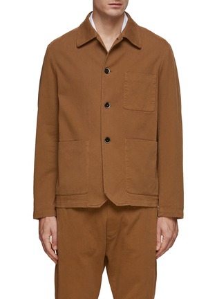 Main View - Click To Enlarge - BARENA - Mante Button Front Overshirt Jacket