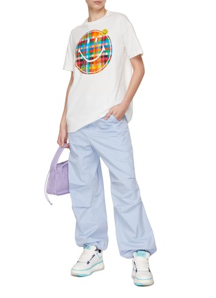 Figure View - Click To Enlarge - JOSHUA’S - Plaid Smiley Face T-Shirt