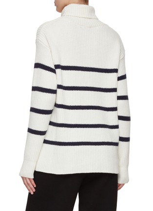 Back View - Click To Enlarge - JOSHUA’S - Smiley Face Knit Patch Fisherman Sweater