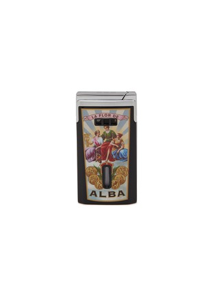 Back View - Click To Enlarge - ELIE BLEU - J15 Lacquer La flor de Alba Pocket Lighter — Black