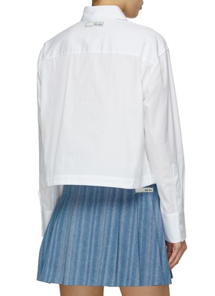 Back View - Click To Enlarge - WE-AR 4 - ‘The CC’ Drawstring Hem Cotton Cropped Shirt