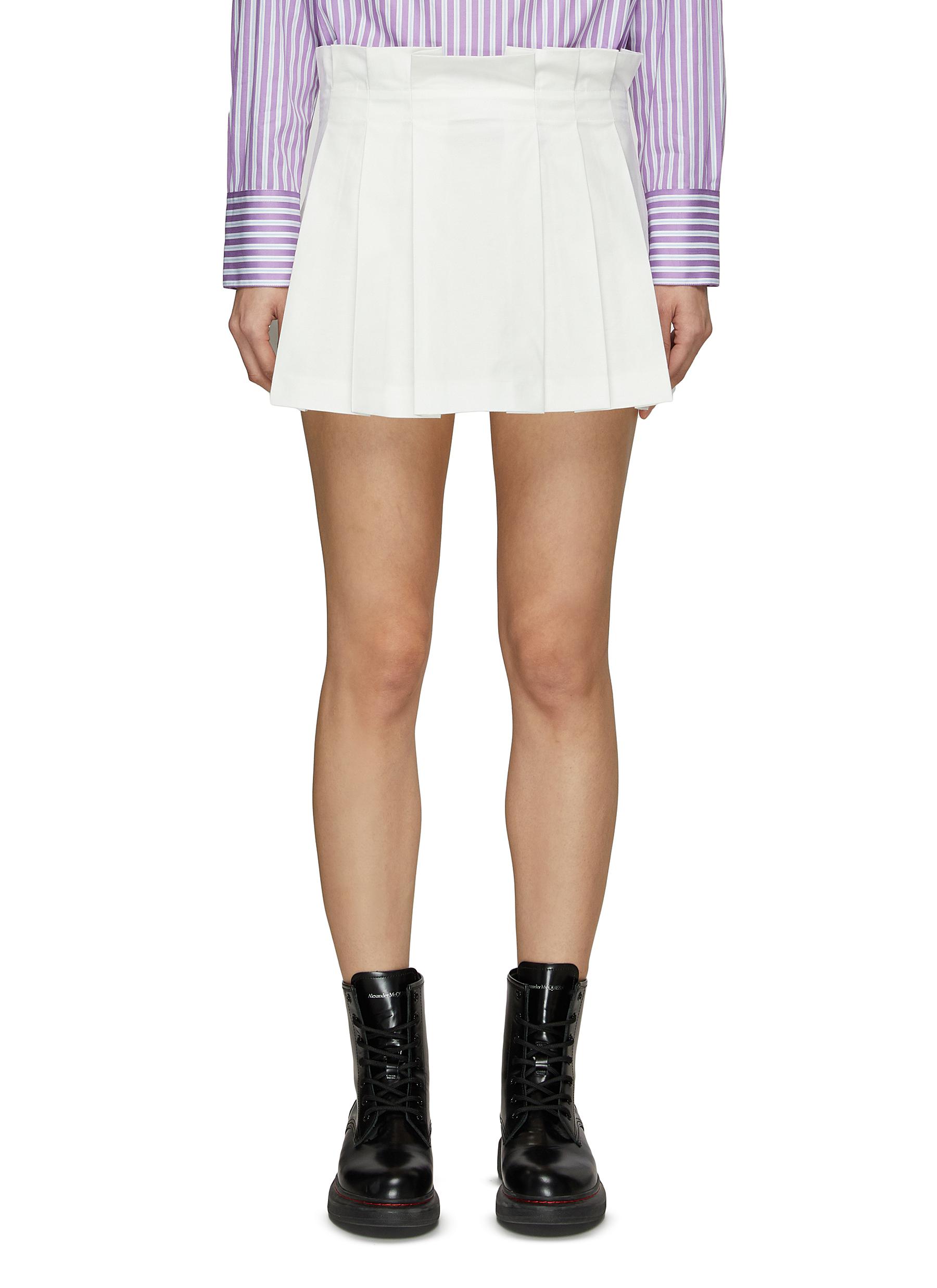 â€˜The 98’ Pleated Cotton Blend Mini Skirt