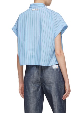 Back View - Click To Enlarge - WE-AR 4 - The Club Wrap Neck Striped Shirt