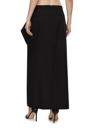 Back View - Click To Enlarge - DION LEE - Zipper Embellished Wool Midi Skirt