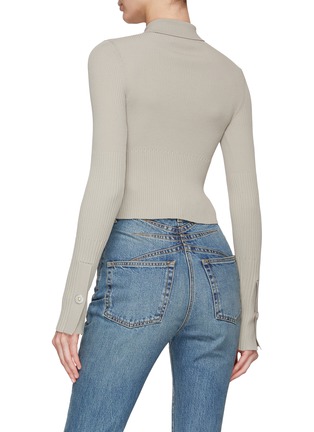 Back View - Click To Enlarge - DION LEE - Ribbed Knit Cardigan