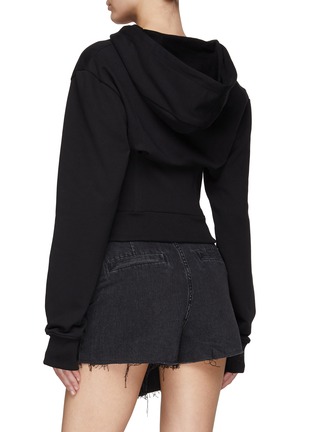 Back View - Click To Enlarge - DION LEE - Corset Hooded Cotton Jacket