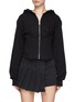 Main View - Click To Enlarge - DION LEE - Corset Hooded Cotton Jacket