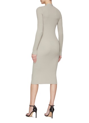 Back View - Click To Enlarge - DION LEE - Ribbed Knit Cardigan Dress