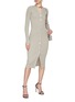 Figure View - Click To Enlarge - DION LEE - Ribbed Knit Cardigan Dress