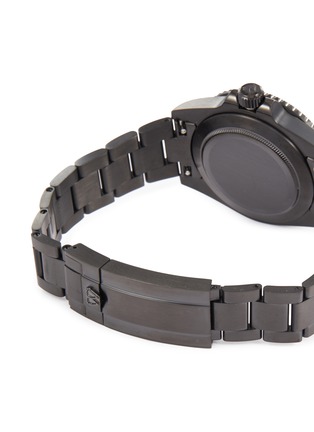  - CUSTOM T. WATCH ATELIER - ‘Ocean Blue Edition’ Matte Black Dial Stainless Steel Case Link Bracelet Watch
