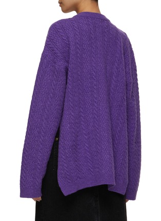 Back View - Click To Enlarge - EENK - Oversized Cable Knit Cardigan