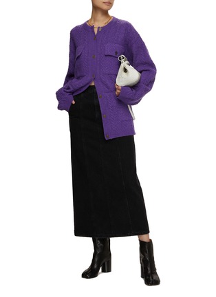 Figure View - Click To Enlarge - EENK - Oversized Cable Knit Cardigan