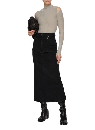 Figure View - Click To Enlarge - EENK - Denim Skirt Belt