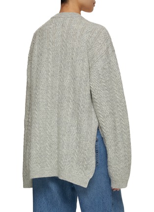 Back View - Click To Enlarge - EENK - Oversized Cable Knit Cardigan