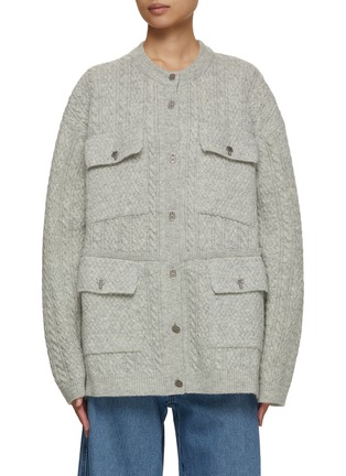 Main View - Click To Enlarge - EENK - Oversized Cable Knit Cardigan
