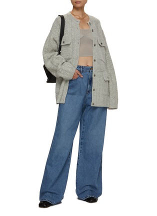 Figure View - Click To Enlarge - EENK - Oversized Cable Knit Cardigan