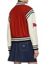 Back View - Click To Enlarge - MAISON KITSUNÉ - Wool Felt Varsity Jacket With Leather Sleeves