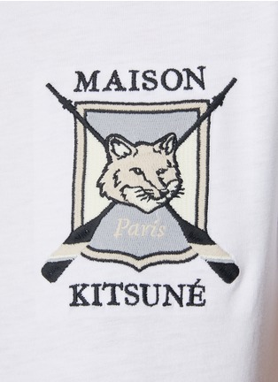 KITSUNE | College Fox Embroidered T-Shirt | Women | Lane Crawford