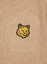  - MAISON KITSUNÉ - Fox Head Patch Half Zip Ribbed Jumper