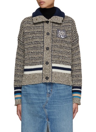 Main View - Click To Enlarge - MAISON KITSUNÉ - Fox Head Patch Cardigan Coat