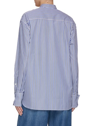 Handwritten Logo Striped Oversized Shirt