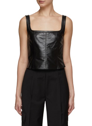 Main View - Click To Enlarge - HELMUT LANG - Leather Tank Top