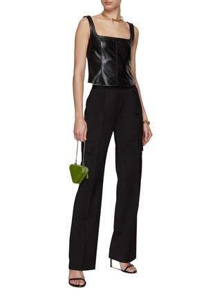 Figure View - Click To Enlarge - HELMUT LANG - Leather Tank Top