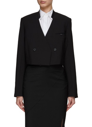 Main View - Click To Enlarge - HELMUT LANG - Wool Cropped Blazer