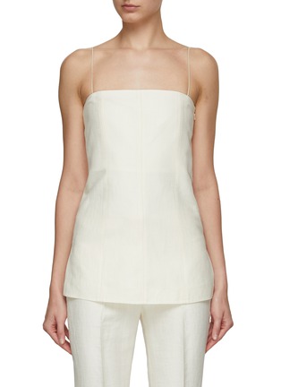 Main View - Click To Enlarge - HELMUT LANG - Linen Slip Top