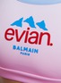  - BALMAIN - x evian Rubberised Logo Sports Bra