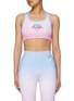 Main View - Click To Enlarge - BALMAIN - x evian Rubberised Logo Sports Bra