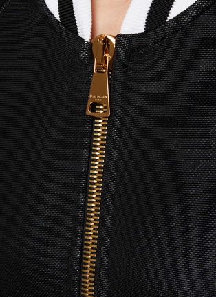  - BALMAIN - Ribbed Knit Panel Jacket