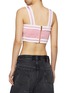 Back View - Click To Enlarge - BALMAIN - Contrast Knit Square Neck Bra Top