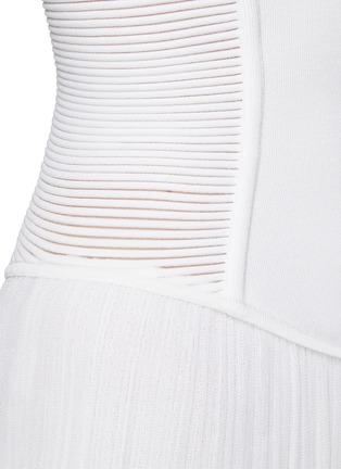 - BALMAIN - Ribbed Panel Knit Mini Dress